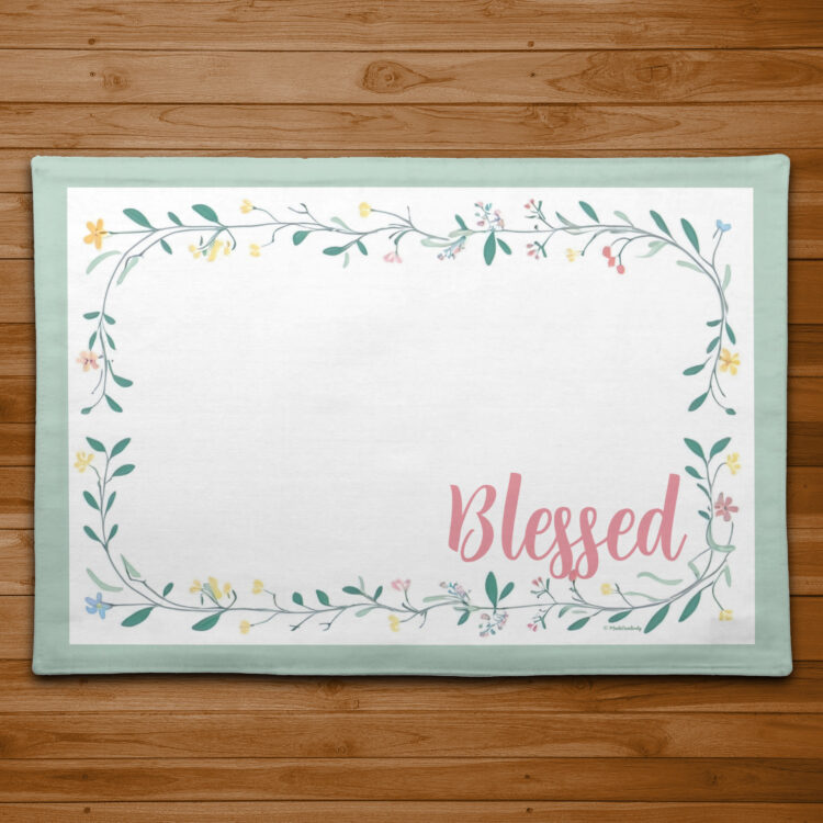 Delicate Wildflower Floral Placemat - Image 2