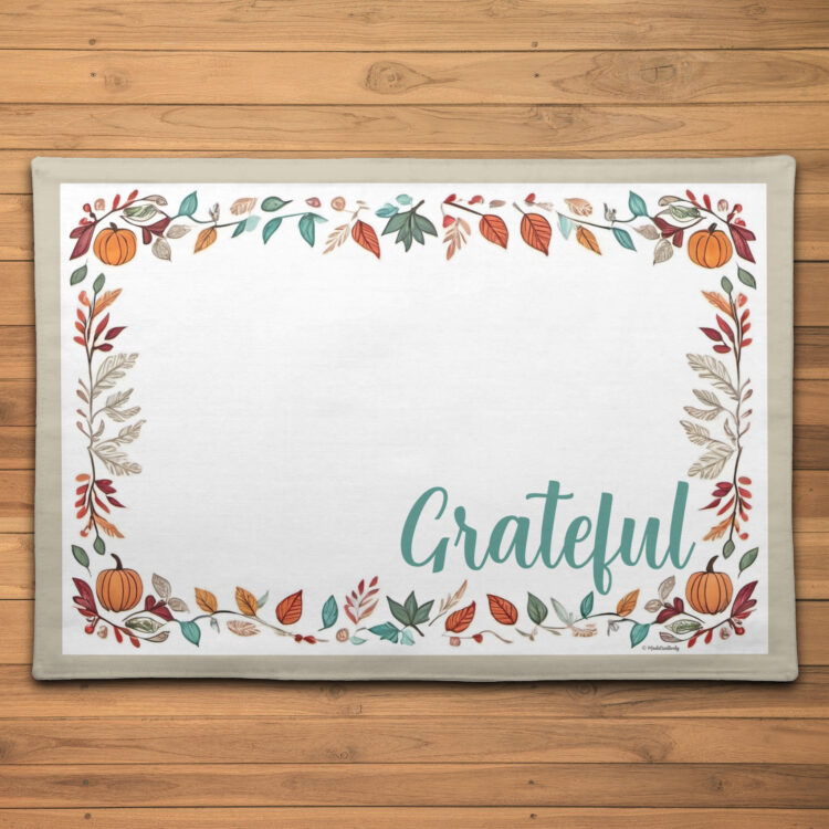 Grateful Floral Thanksgiving Placemat - Image 5