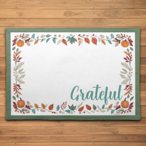 Grateful Floral Thanksgiving Placemat