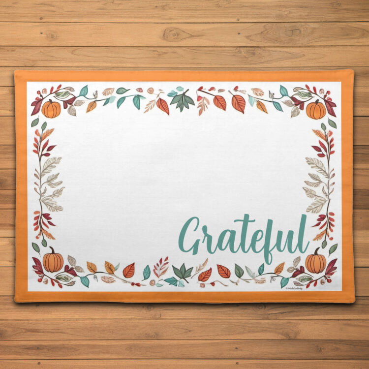 Grateful Floral Thanksgiving Placemat - Image 3