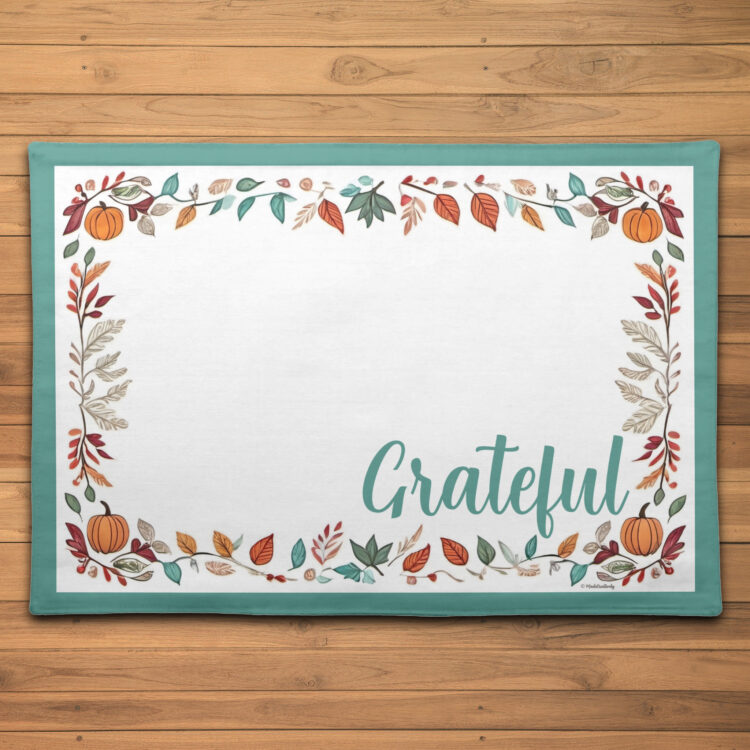 Grateful Floral Thanksgiving Placemat - Image 4