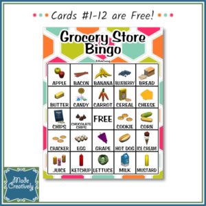 Grocery Store Bingo