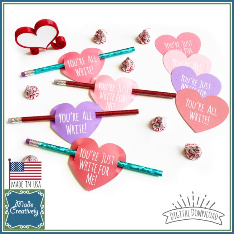 Heart Valentines for Pencils - Image 2
