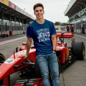 His "Sundays are for Jesus and Racing" T-Shirt