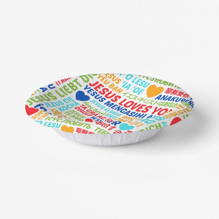 "Jesus Loves You" Languages Paper Plate - Image 6