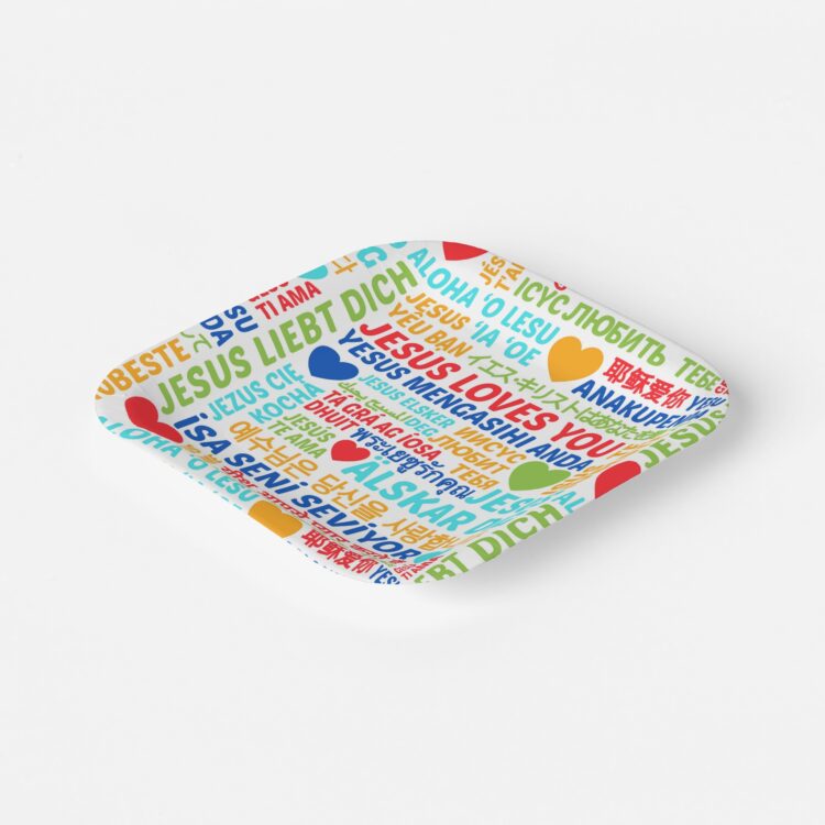 "Jesus Loves You" Languages Paper Plate - Image 4
