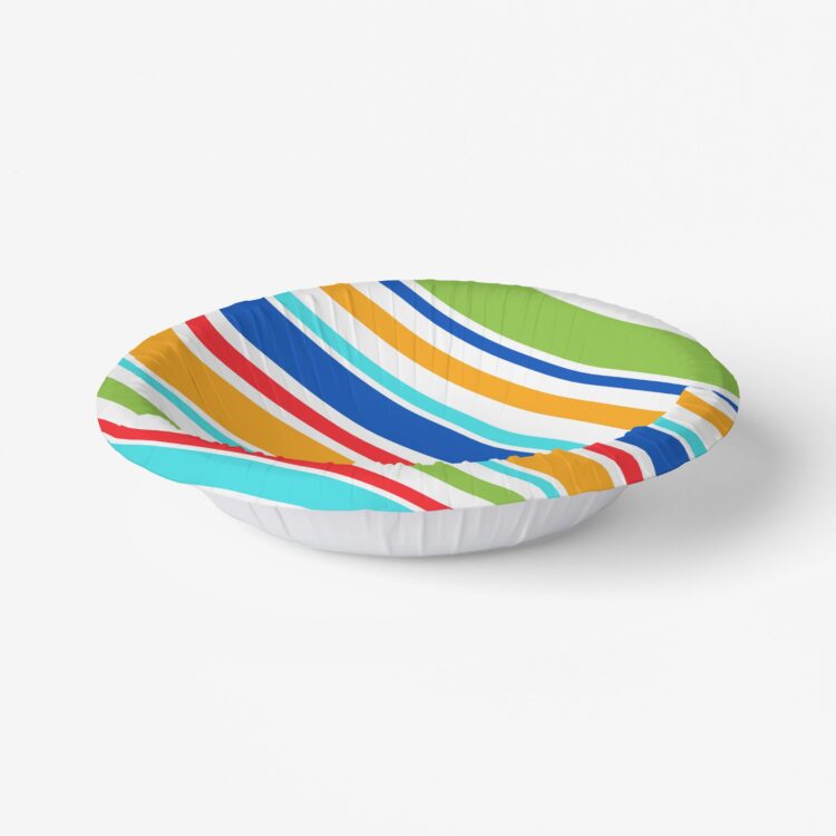 "Jesus Loves You" Stripes Party Plate - Image 6