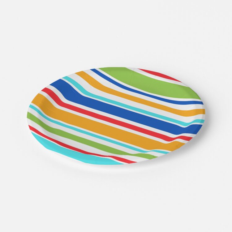"Jesus Loves You" Stripes Party Plate - Image 2