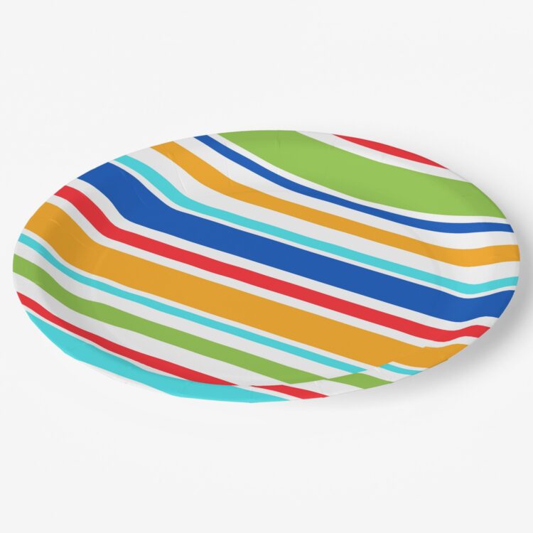 "Jesus Loves You" Stripes Party Plate - Image 3