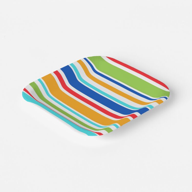 "Jesus Loves You" Stripes Party Plate - Image 4