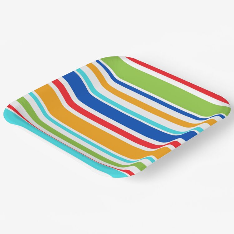 "Jesus Loves You" Stripes Party Plate - Image 5
