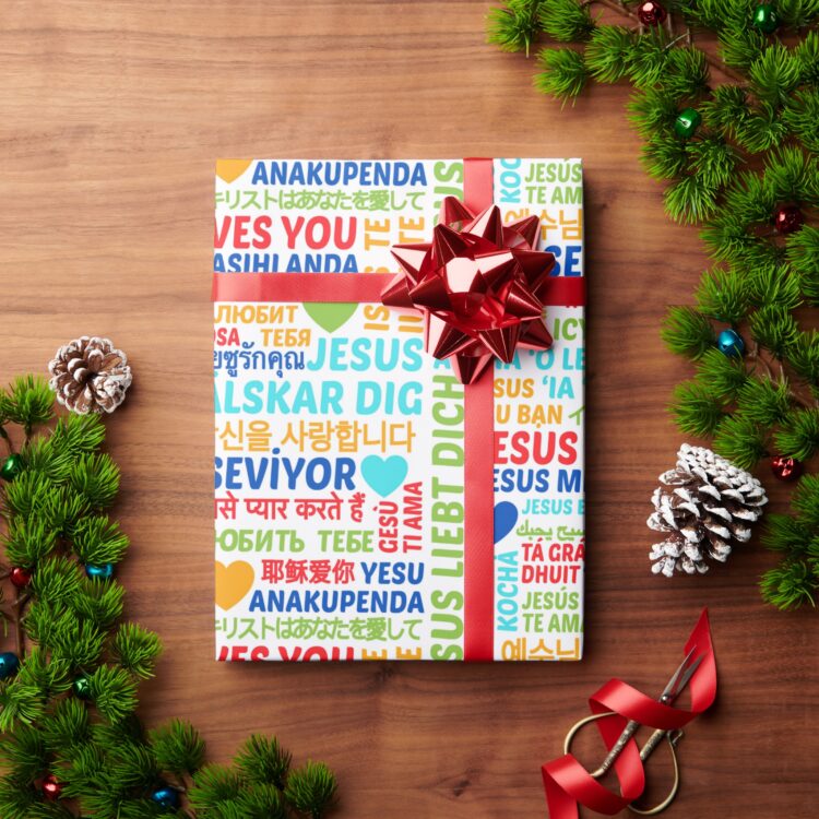 "Jesus Loves You" Languages Wrapping Paper - Image 4