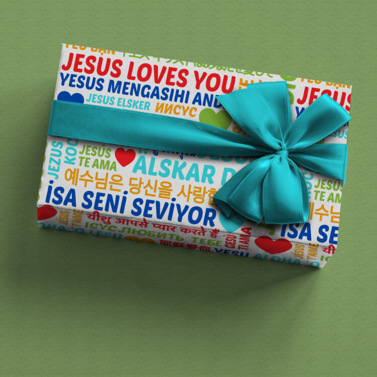"Jesus Loves You" Languages Wrapping Paper
