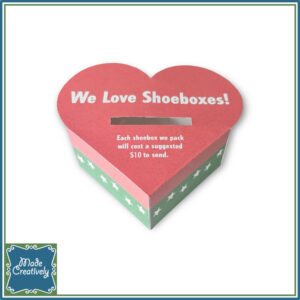 Mini Shoebox Heart Donation Box