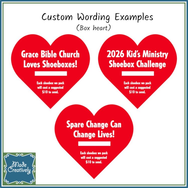 Mini Shoebox Heart Donation Box - Image 5
