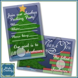 Shoebox Packing Party Tree Invite Set