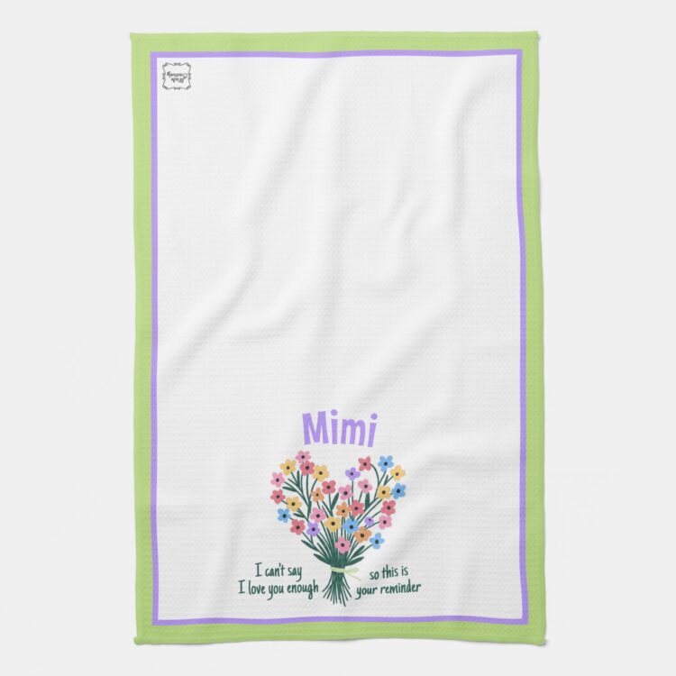 Love You Reminder Kitchen Towel - Bouquet - Image 3
