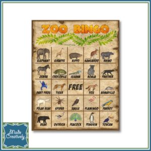 Zoo Bingo