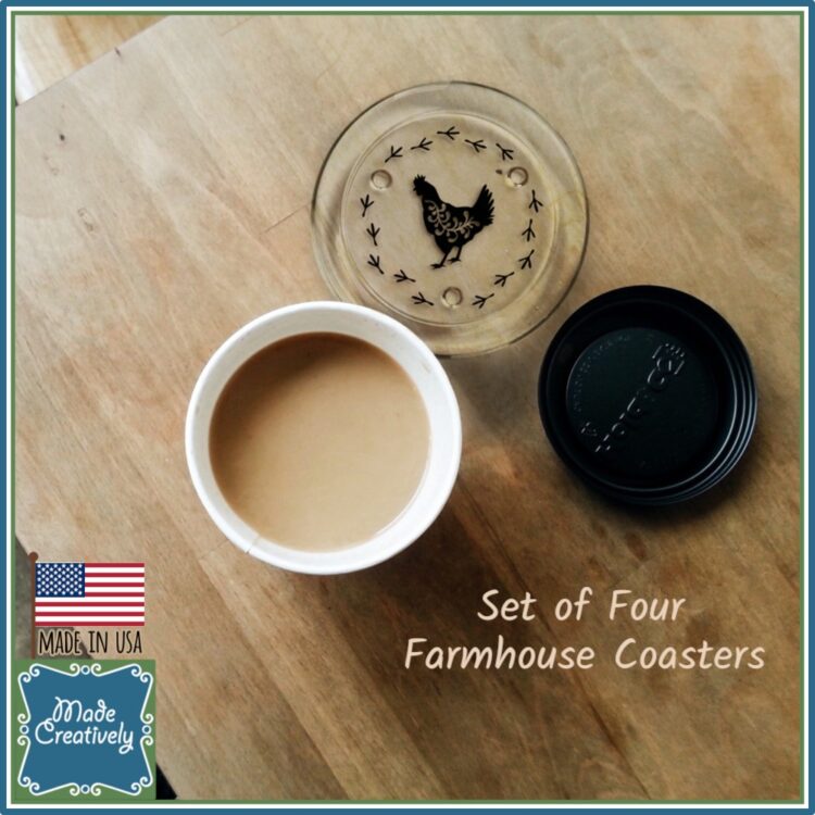 Farmhouse Glass Coasters - Image 3