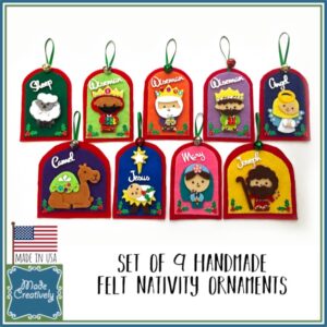 Felt Nativity Ornament Set