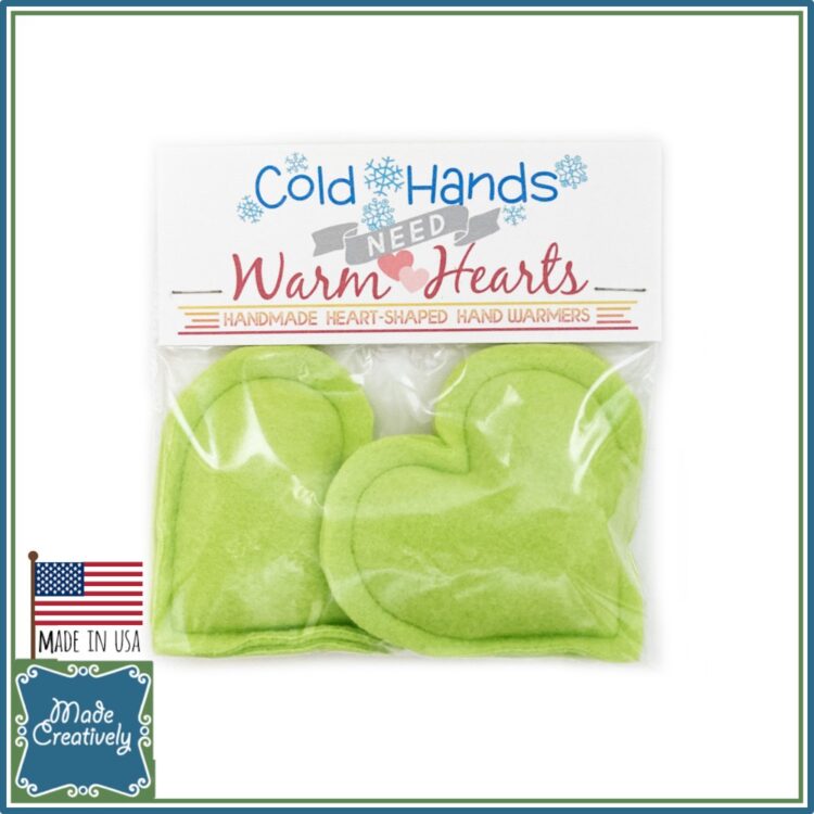 Heart-Shaped Hand Warmers - Green