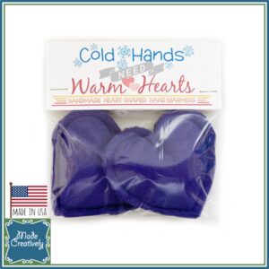Heart-Shaped Hand Warmers - Purple