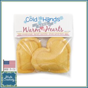 Heart-Shaped Hand Warmers - Yellow