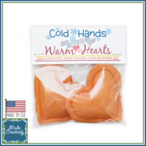 Heart-Shaped Hand Warmers - Orange