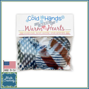 Heart-Shaped Hand Warmers - Patriotic