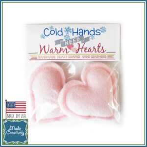 Heart-Shaped Hand Warmers - Pink