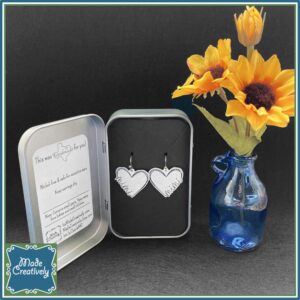 Glittery Heart Earrings