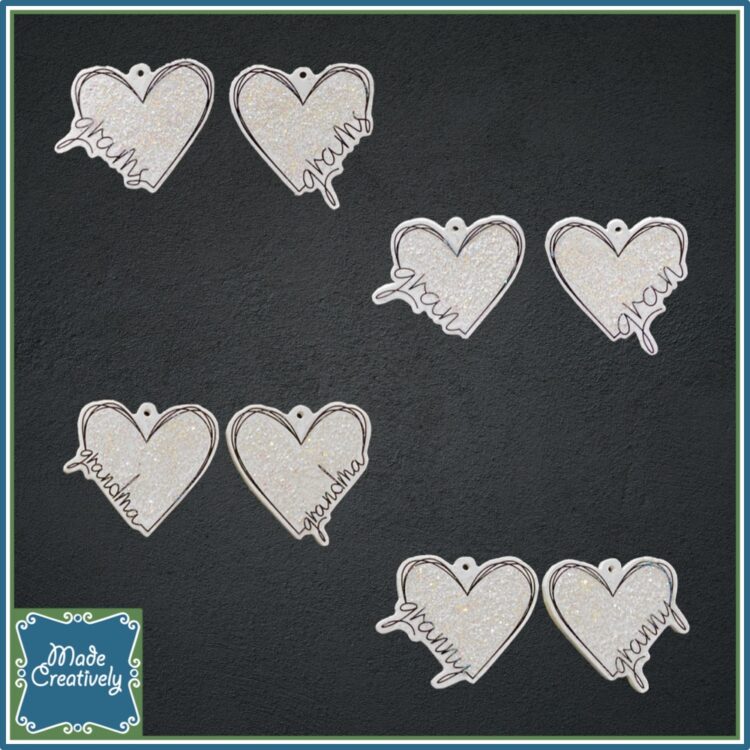 Glittery Heart Earrings - Image 5