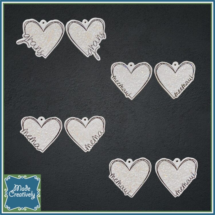 Glittery Heart Earrings - Image 6