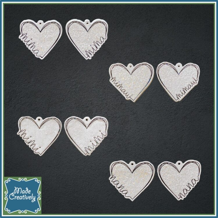 Glittery Heart Earrings - Image 7