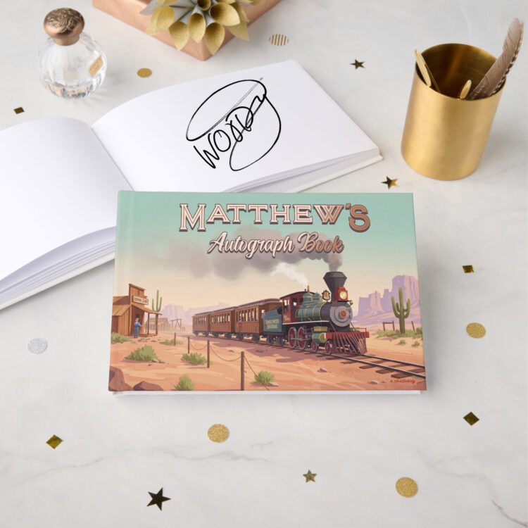 Frontier Railroad Foil Autograph Book - Image 2