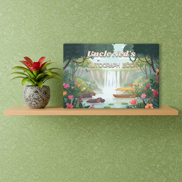 Jungle Riverboat Foil Autograph Book
