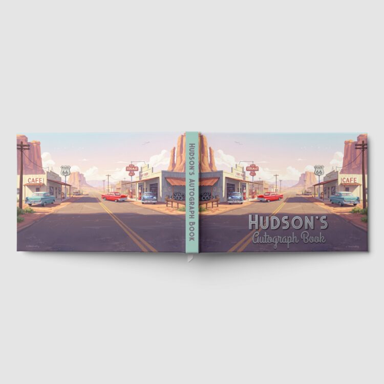 Retro Route 66 Foil Autograph Book - Image 4