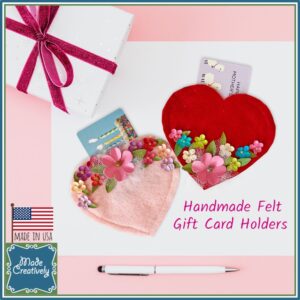 Felt Heart-Shaped Gift Card Holders