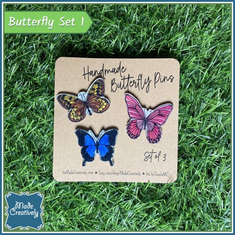 Handmade Pins - Cactus / Butterfly - Image 5