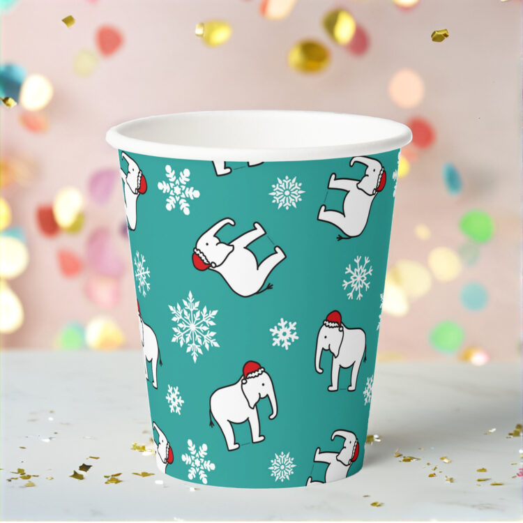 White Elephant Christmas Paper Cup - Image 3