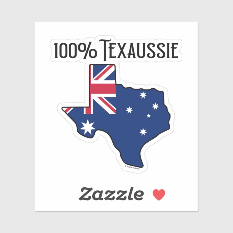 100% Texaussie Vinyl Sticker - Image 3