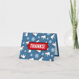 White Elephant Christmas Thank You Card