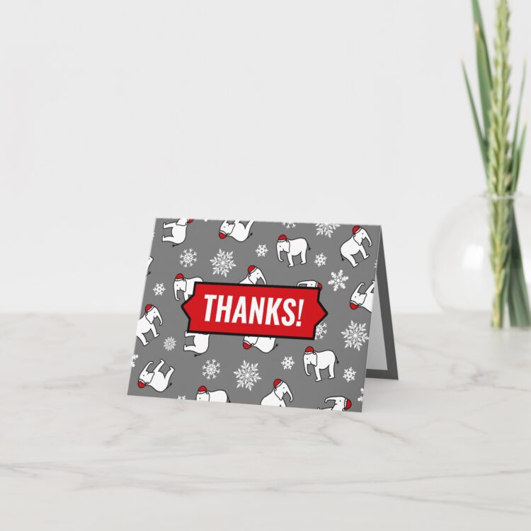 White Elephant Christmas Thank You Card - Image 4