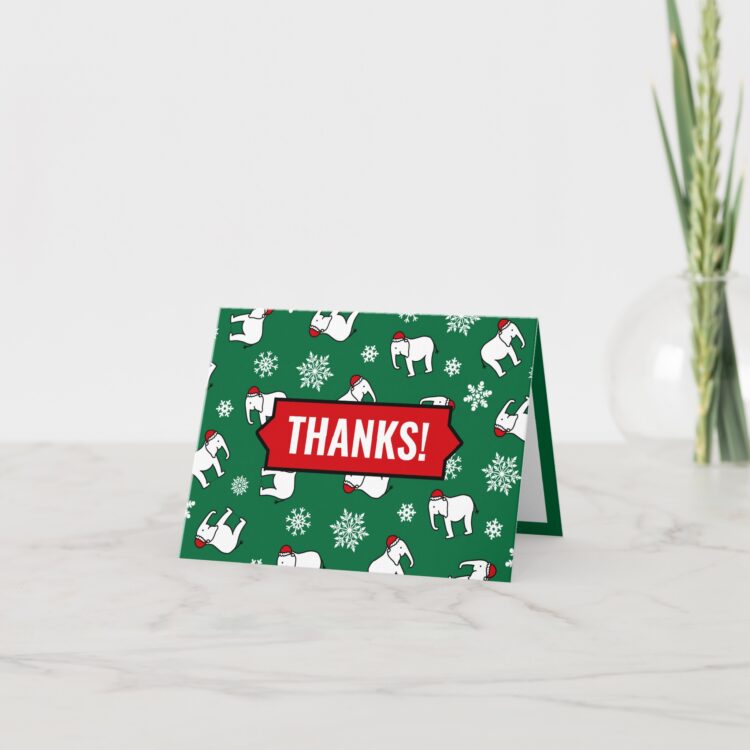 White Elephant Christmas Thank You Card - Image 2