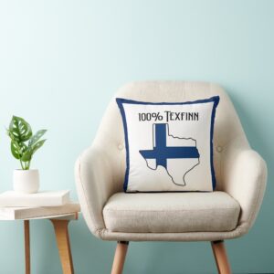 100% Texfinn Throw Pillow