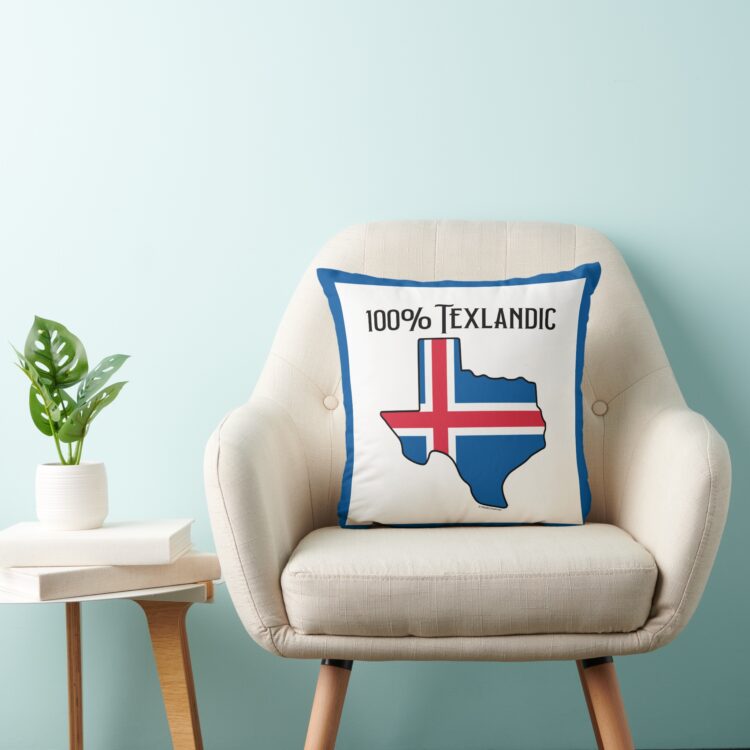 100% Texlandic Throw Pillow