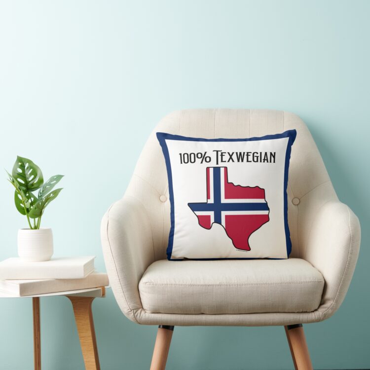100% Texwegian Throw Pillow